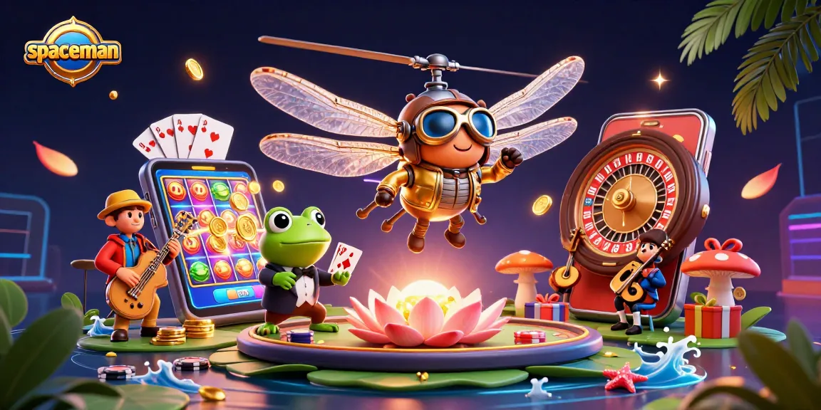 Join the spaceman adventure with a colorful slot game experience filled with jazz and vibrant casino elements.