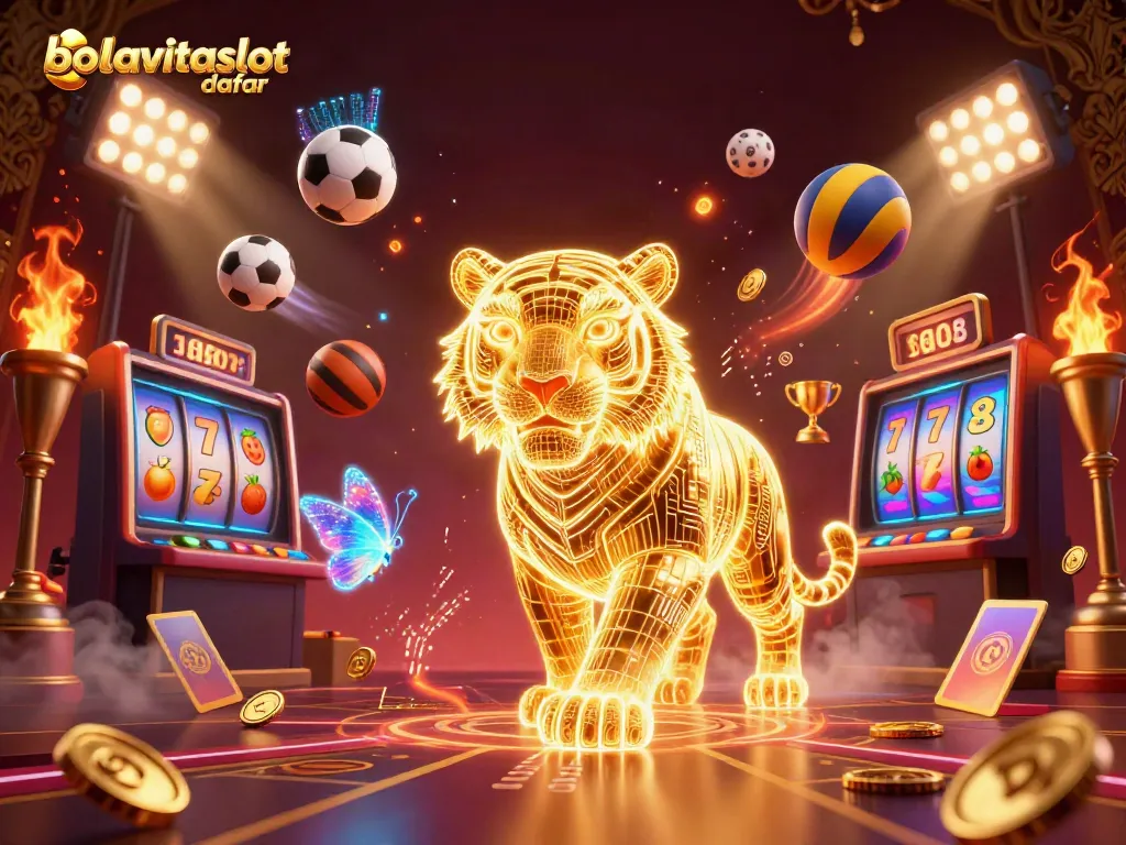 Experience the excitement of bolavitaslot daftar in a vibrant 3D casino scene with dynamic elements.