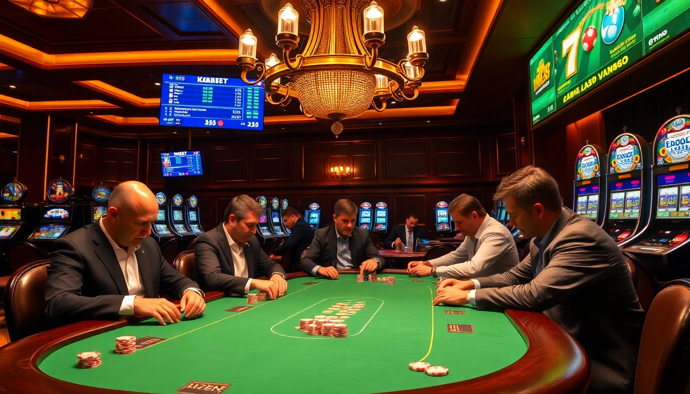 Experience KQBD while enjoying lively casino gaming, with poker and digital scoreboards.