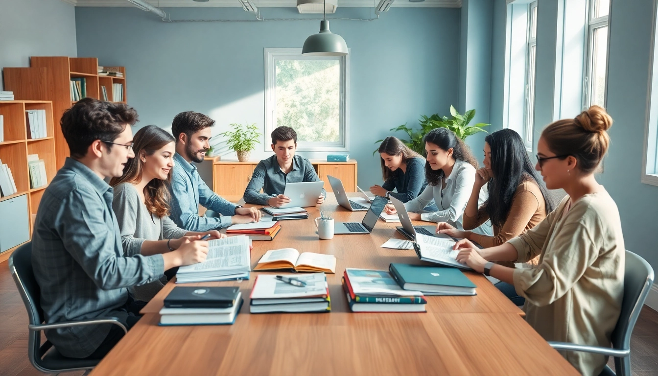 Enhance your exam support experience with collaborative students in a bright study setting.