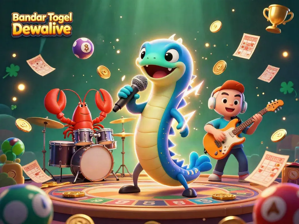 Experience excitement at Bandar Togel Dewalive with lively characters in an underwater casino atmosphere.