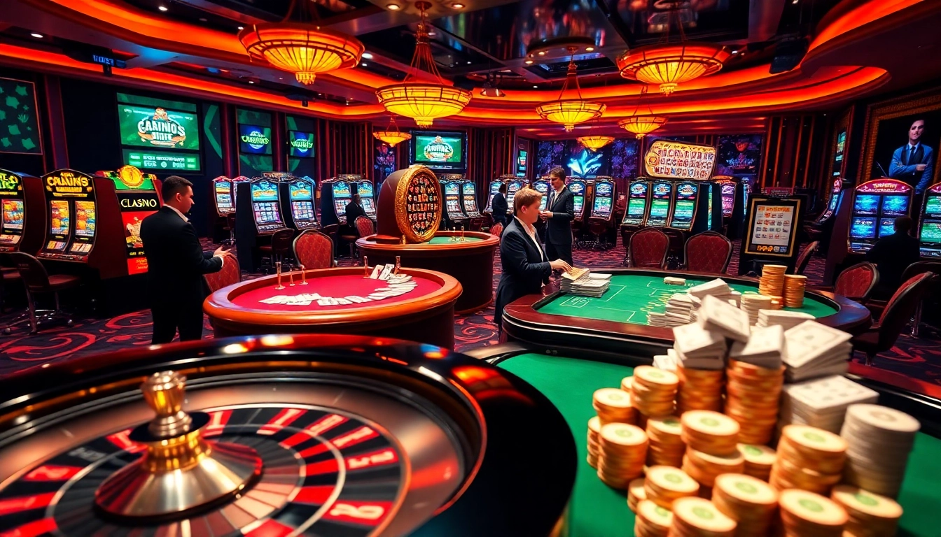 Découvrez le frisson du casino en ligne avec des tables vibrantes, des cartes et des roues de roulette.