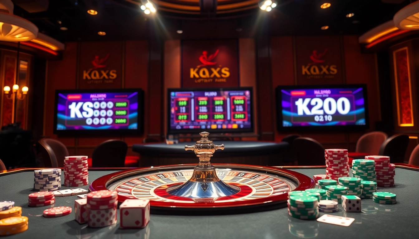 Experience the thrill of Kqxs lottery results with vibrant casino elements in an exciting atmosphere.