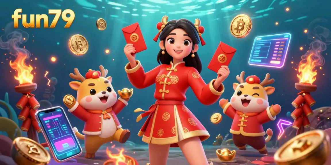 Experience the fun79 gaming thrill with captivating visuals of vibrant underwater adventures and exciting casino elements.