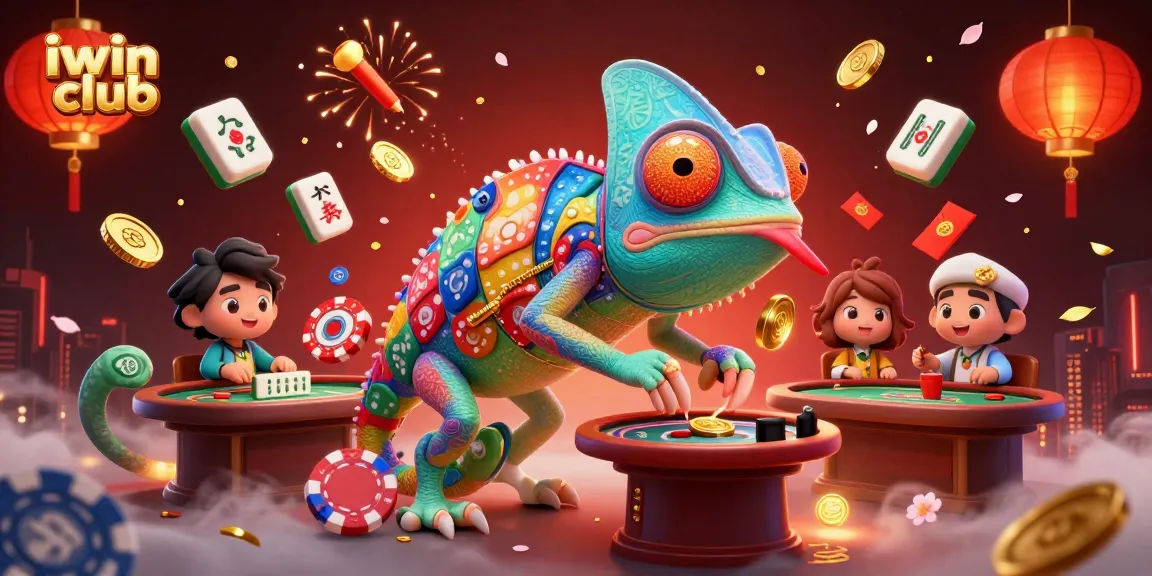 Engage with the vibrant iwin club landscape featuring the chameleon casino owner and dynamic gaming elements.