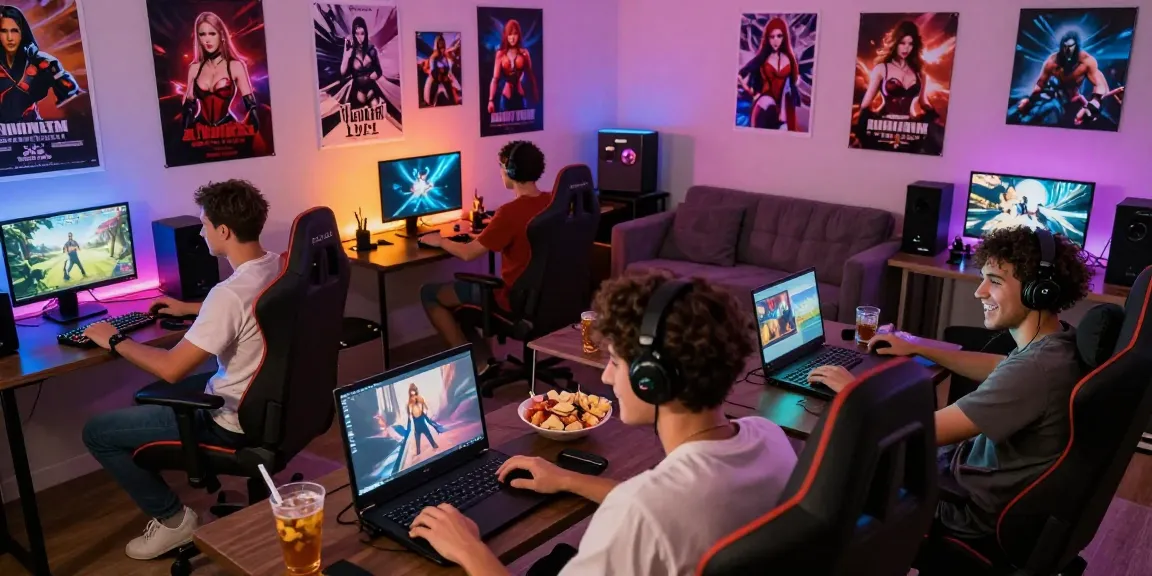 Engaged players enjoying a variety of sex games online, showcasing a vibrant gaming atmosphere.