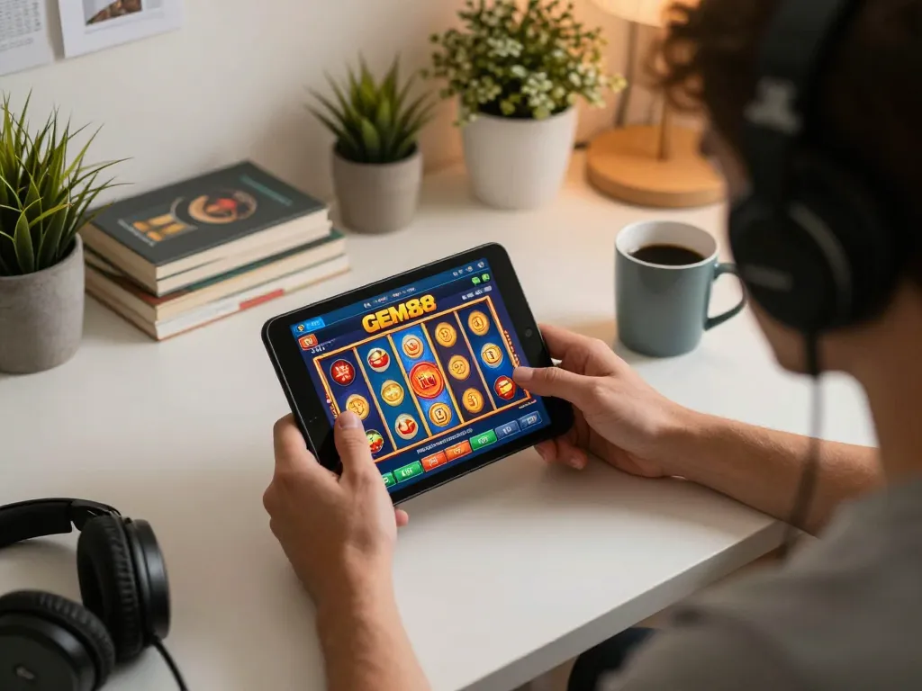 Engaging gameplay on the GEM88 casino app showcasing exciting slot features and vibrant graphics