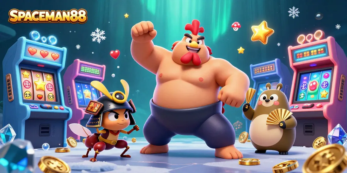 SPACEMAN88 showcases thrilling slot gameplay with dynamic characters and golden coins.