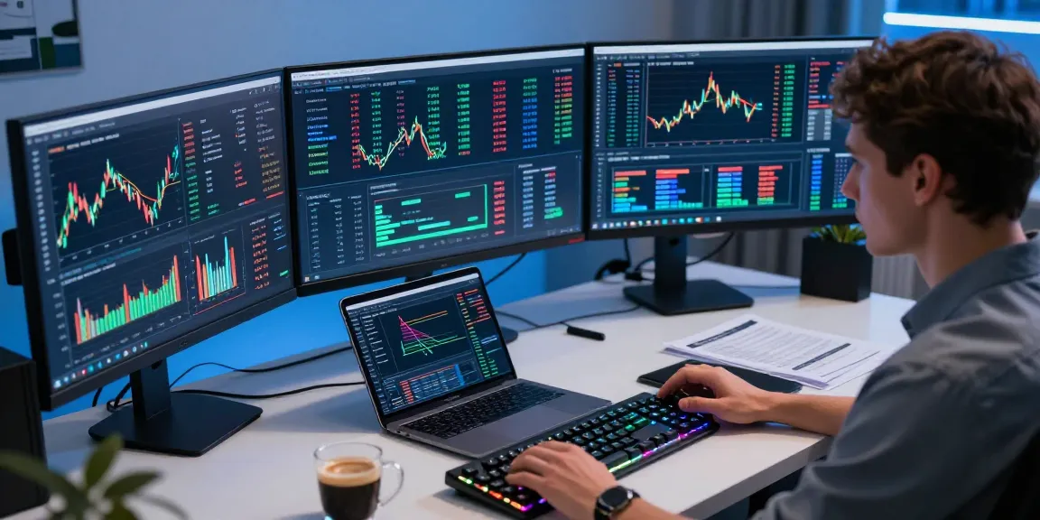 Best cloud mining platform 2026 showcased in a vibrant trading workspace with cryptocurrency analysis, digital wallet interfaces, and high-tech trading equipment.