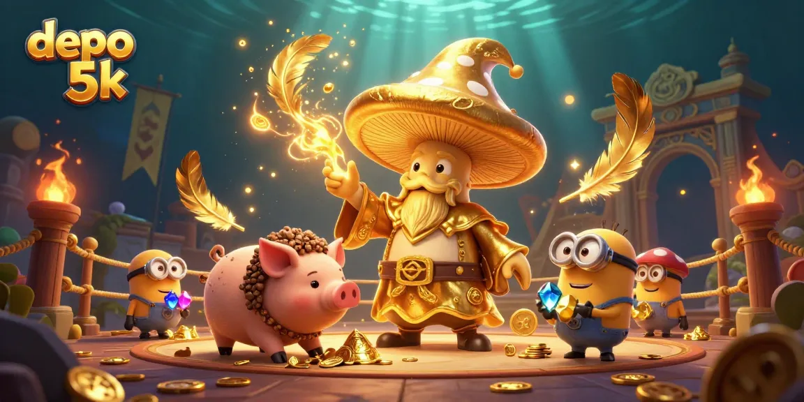 Experience the magic of winning with depo 5k in an animated casino adventure.