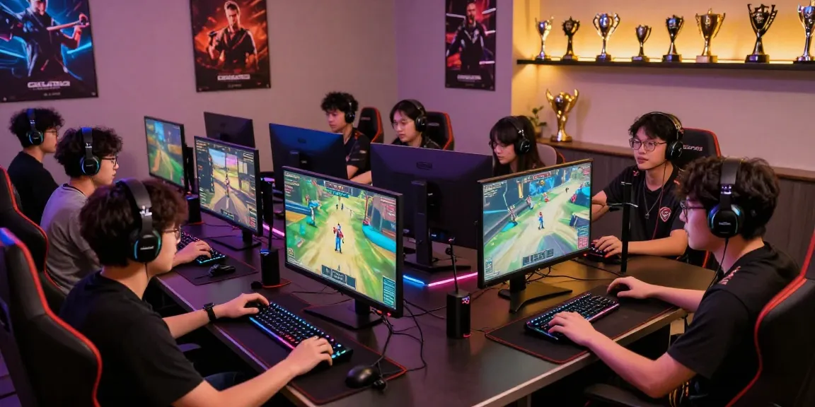 Players immersed in online gaming with Garuda303 in a vibrant, modern setup, showcasing excitement and community.