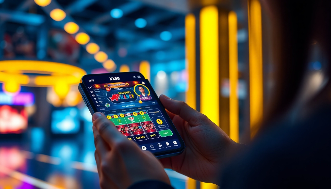 Interactive XX88 online betting platform showcasing trust, security, and modern gaming.