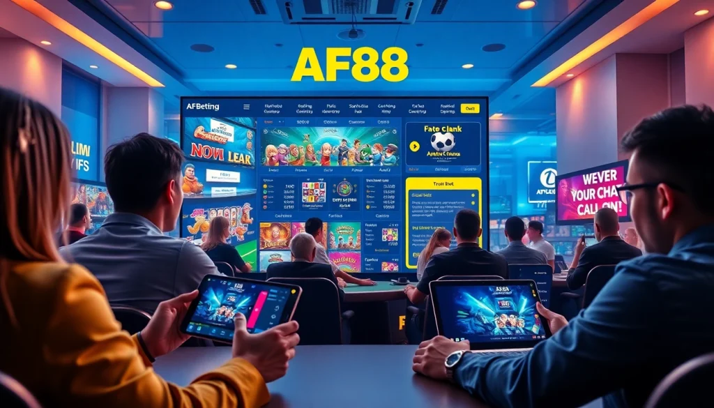 Engaging AF88 online betting platform showcasing interactive games and services for players.