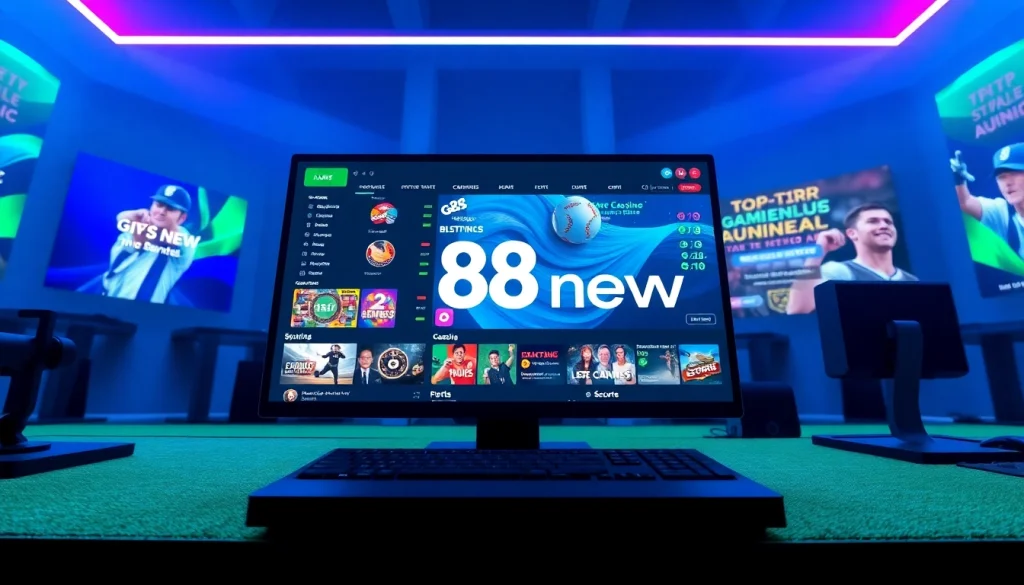 Engaging visual of the 888new platform showcasing diverse gaming options and secure transactions.