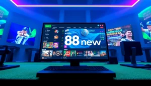 Engaging visual of the 888new platform showcasing diverse gaming options and secure transactions.