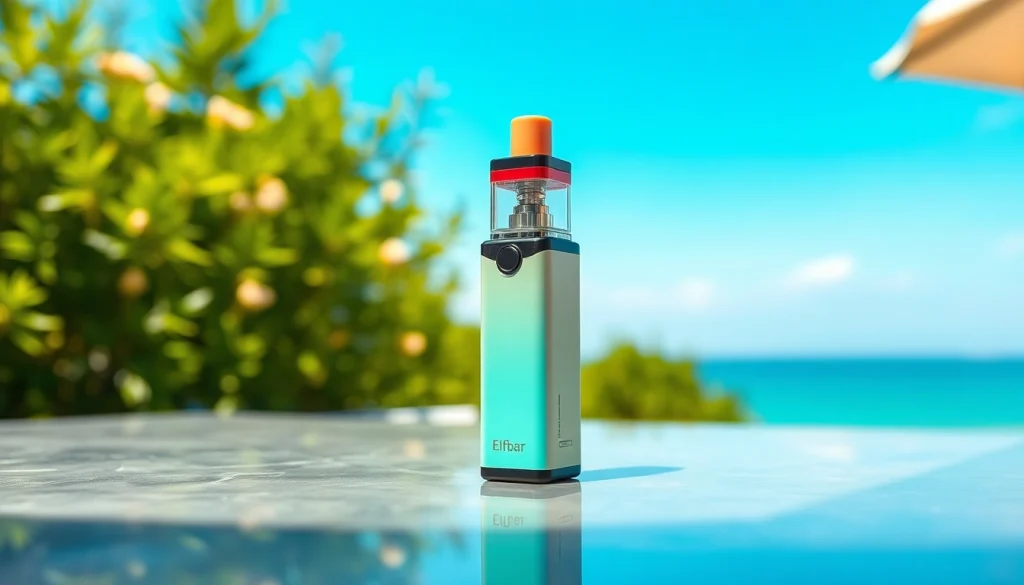 Elfbar im Fokus, umgeben von sommerlichem Hintergrund und klarer Natur, lädt zum Genießen ein.