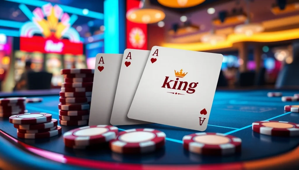 Engage with the thrilling poker action featuring 79king playing cards and vibrant casino elements.