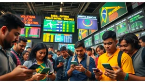 Engaged bettors exploring the best sportsbooks in Brazil and analyzing live sports odds.