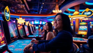 Exciting gaming atmosphere at XX88 online casino with players enjoying interactive games.