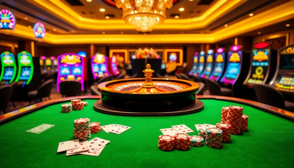 Experience thrilling gaming at https://gg888.info/ with vibrant casino tables and exciting slot machines.