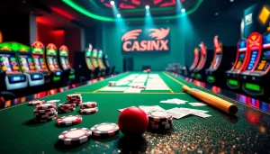 Experience luxury gambling with crickex featuring elegant casino tables, chips, and cricket elements.