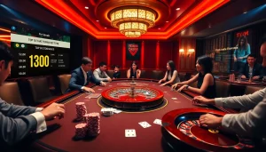Top 10 Nhà Cái Uy Tín casino scene with exciting gameplay and luxurious atmosphere