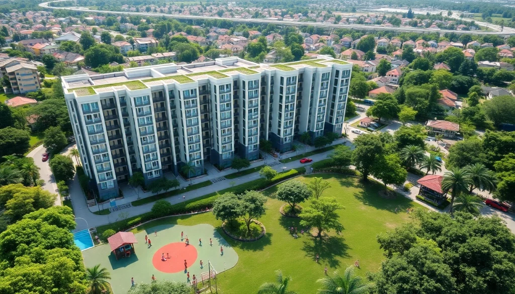 Families enjoying amenities at tampines ec community with vibrant surroundings and modern architecture.