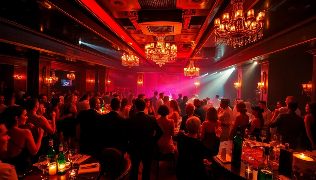 Dinner sxm scene at Club Noir featuring elegant dining, lively performances, and vibrant nightlife atmosphere.