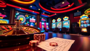 Gambling at GG88 COM with vibrant slot machines and poker chips ready for action.