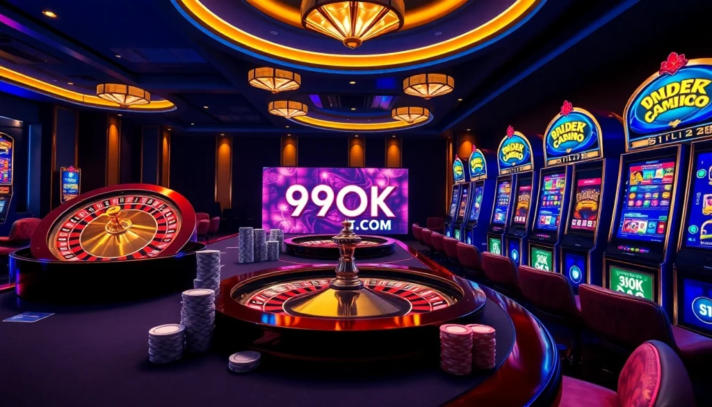 Experience thrilling gameplay at 99OK.COM with vibrant casino tables and exciting gambling action.
