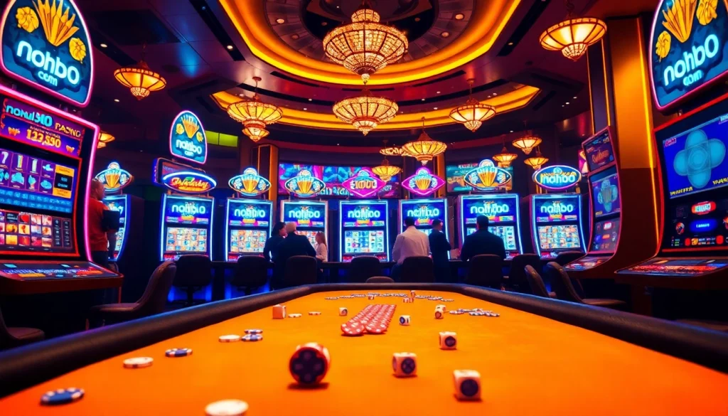 Experience the thrill of nohu90 com gameplay with vibrant slot machines and poker action.