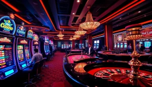 Experience the thrilling gameplay at 79king casino with vibrant slot machines and poker tables.