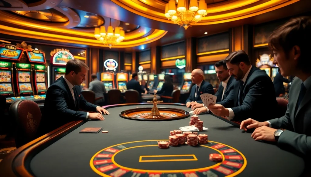 Experience the excitement of professional gambling at a luxurious casino table, featuring strategic gameplay and trustworthy elements for giải mã nhà cái.