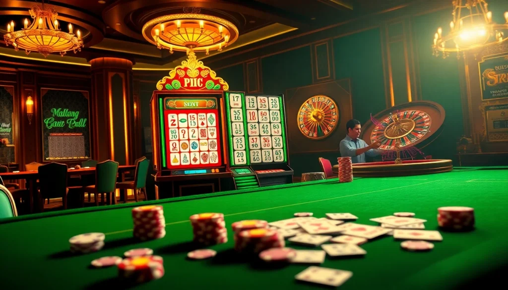 Engage with the exciting mahjong slot demo at a luxury casino, showcasing vibrant gameplay with professional thrill.