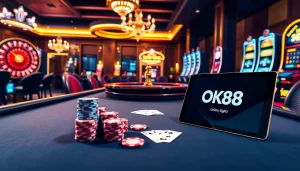 Experience thrilling gaming at OK88 casino with vibrant tables and modern features.