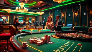 Winning moments at Trang chủ 32win with vibrant casino tables and players enjoying the thrill.