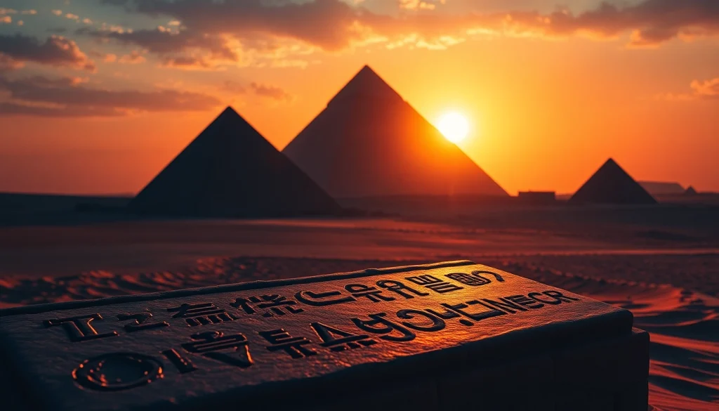Visit https://piraminds.com/ to uncover the splendor of the Egyptian pyramids bathed in sunset light.