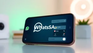fm whatsapp download on a smartphone, showcasing advanced features and customization options in a friendly digital workspace.