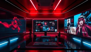 AI NSFW interface showcasing a modern digital workspace for creative content generation.