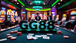 Experience the excitement of GG88 at a luxurious casino gaming table with high-stakes action.