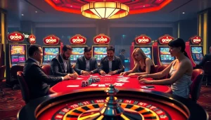 Engaged players enjoying a luxurious poker game at go88 casino.