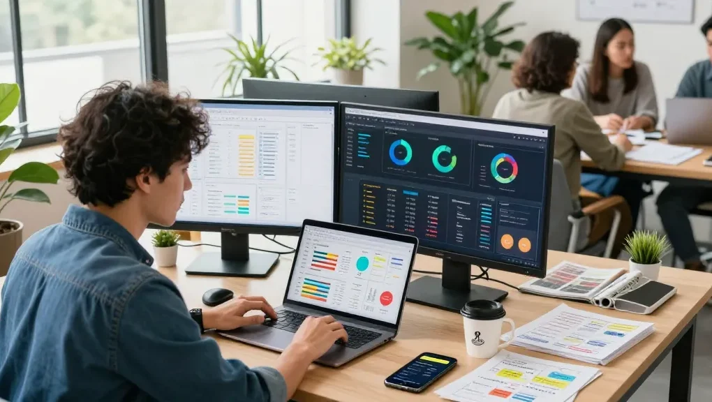 Boost your marketing insights with dianneprice.com in a vibrant digital workspace.